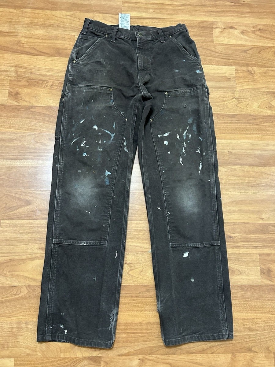 Carhartt B136 DKB Duck Double Front Work Dungaree Pants Mens 38 X