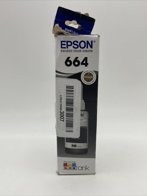 Genuine EPSON 664 Ecotank Black Retail Box Exp 2028