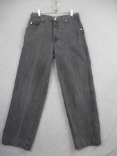 Vintage Guess Jeans Mens 34x32 Gray High Rise Straight Denim Made USA 90s
