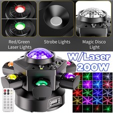 6 Arm Magic Ball LED Stage Light Moving Head Beam Light Laser DJ Disco Party Bar