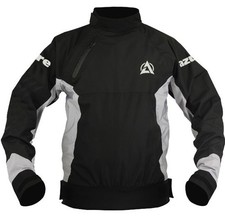 Giacca kayak canoa vela AZURE impermeabile spray top TRASPIRANTE nero/grigio UK