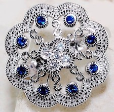 1CT Treated Blue Sapphire  Topaz 925 Sterling Silver Ring Jewelry Sz 6 LB1-9