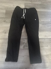 FIGS Technical Collection Scrub Pants Black Size M Polyester Knit
