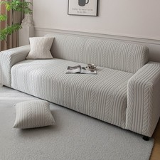 Stretch Thick Sofa Slipcover Full Dust-Proof Non-Slip for UK Standard Sofa