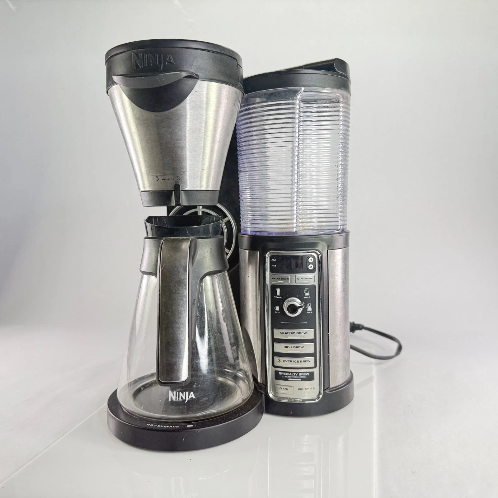 Ninja Coffee Bar Coffee Maker System CF080 W/ Glass Carafe & Frother - Tested