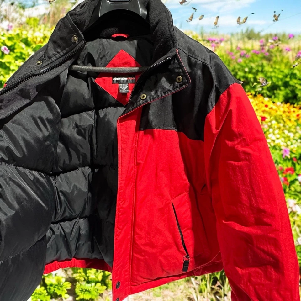 Men's Field Gear Sport Jacket Full Zip Windbreaker Size XXL  RED/BLACK  RN 17730 - Image 2 of 4