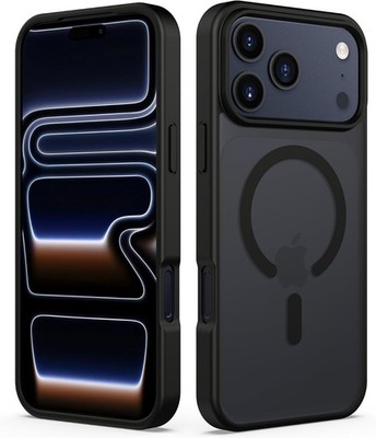 Magnetic for iPhone 17 Pro Max Case Translucent Matte Shockproof Phone Cover, Bl