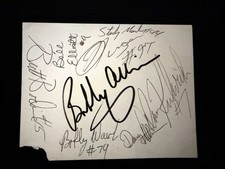 RARE Authentic Autographed NASCAR DAVEY ALLISON ALAN KULWICKI BOBBY ALLISON CARD