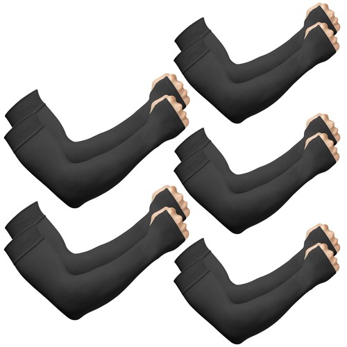 5 Pairs Arm Sleeves for Men Women, UPF 50+ Cooling UV Sun Protection Sports, ...