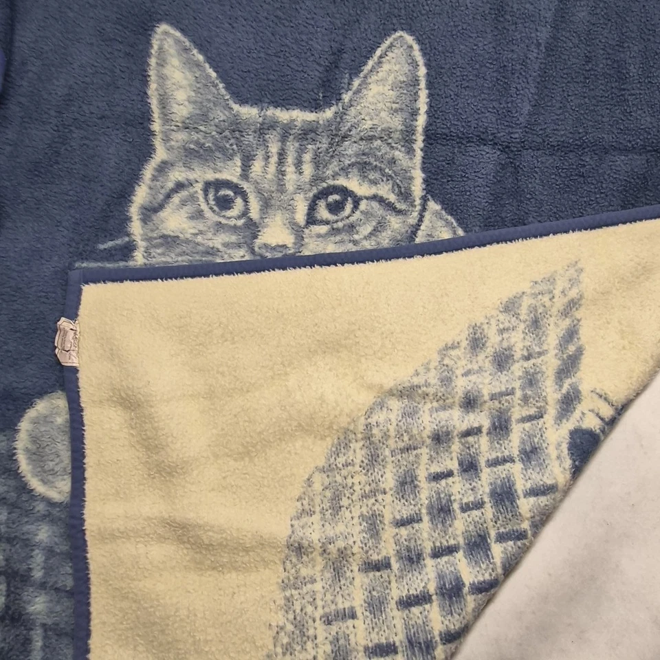 De Colección Biederlack Gatos En Cesta Alta Pila Acrílico Manta Tapiz 55x75 Gatito Foto 3 de 4