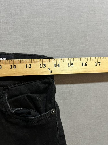 Ring of Fire Moto Slim Fit Jeans Boys 10 Medium Black Denim Pocketed Zip 28x25. - Picture 6 of 10