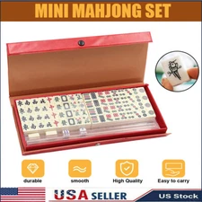 Vintage Chinese Mahjong Set Traditional 146 Tiles Mah-Jong Game Set W/ Case Box