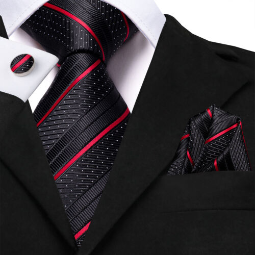 Reino Unido 100 % seda para hombre corbata de cachemira conjunto de corbatas azules a rayas florales negras corbatas de boda - Imagen 208 de 248