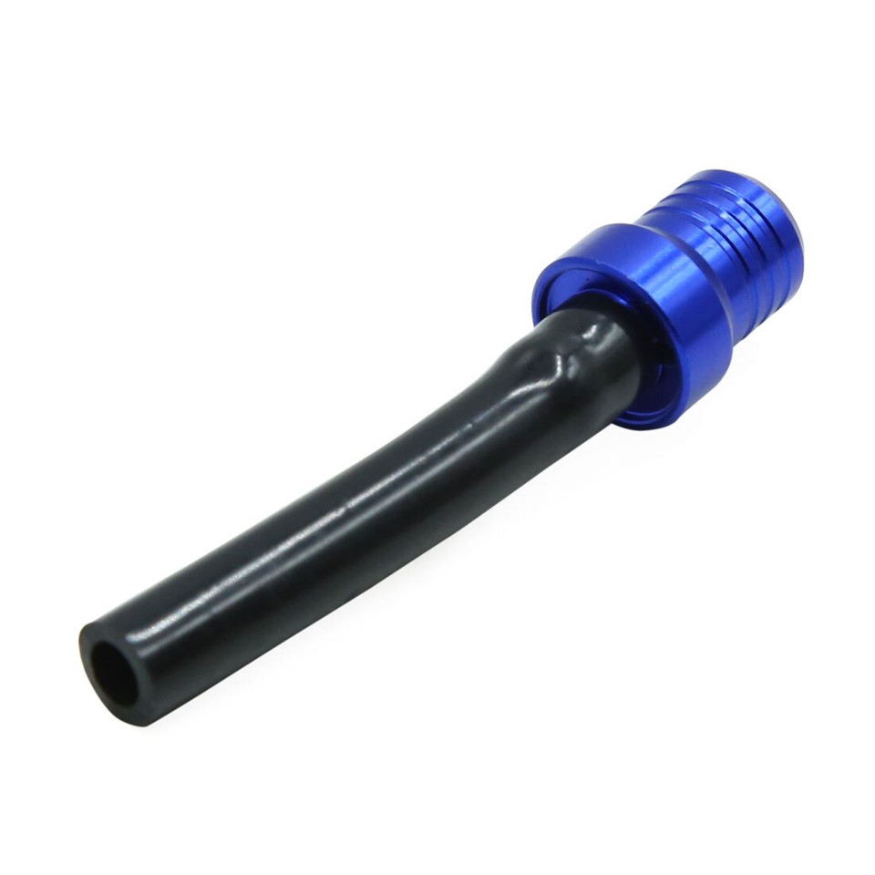 2pcs Blue Motorcycle Gas Fuel Tank Cap Valve Vent Breather Hose Pipe