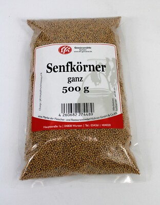 Efri Senfkörner gelb 500g | Ganze Körner | Perfekt für Wurst, Senf & Einlegen