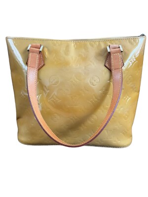 Louis Vuitton LV Hand Bag Houston Orange Vernis TH0070 Date Code