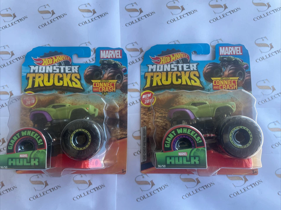 Monster Truck Hulk Marvel Giant Wheels Connect & Crash Spin Master Lote 2 Foto 4 de 4