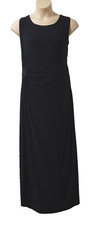 Klass Womens Maxi Dress size 20 Beaded Faux Side Wrap Sleeveless Lined Black