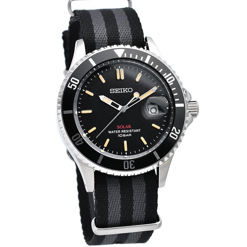 吉*影様 当時モノ？ Vesta Syver.S3 SEIKO SZEV014 Vintage Design Solar Analog Quartz Watch Nylon Band
