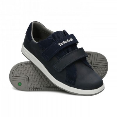 Junior Timberland CourtSide Strap Navy Leder Schuhe A1IWC verschiedene Größen