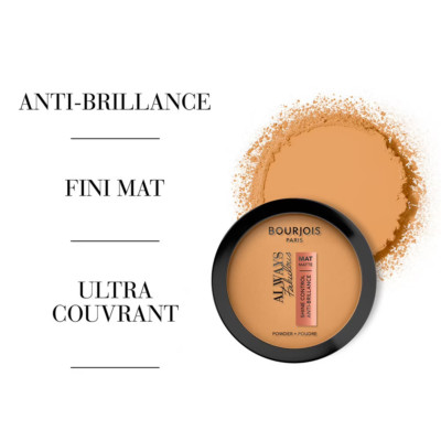 BOURJOIS Kompakt Puder Make-up Mattierend Always Fabulous 215 GOLDEN VANILLA Neu