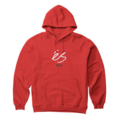 Es Shoes Hoody Tiger Block Pullover Red
