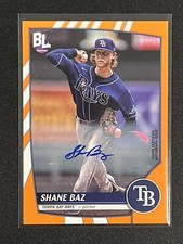 2023 Topps Big League Baseball Electric Orange #123 Shane Baz AUTO Rays
