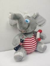 VTG Coca Cola BRAND PLUSH COLL Elephant w/Coke Lifesaver Lifeguard 13" 1993
