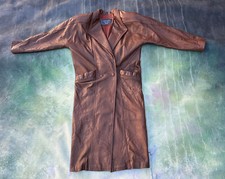 Vintage Rare Express Avenue De L'opera Women's Brown Leather Coat Size S/1