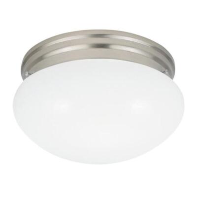 Seagull Webster Integrated LED 10 Inch Flush Mount, Brushed Nickel, 532891S-962