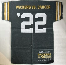 Green Bay Packers Vs Cancer ’22 Towel New Sealed In Package Jersey Tshirt Shape