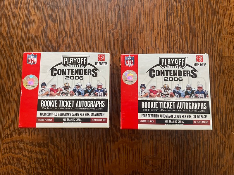 2006 NFL Playoff Contenders, EMPTY Boxes, Lot Of 2 Boxes