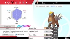 Pokemon Sword and Shield 6iv Shiny Entei - FAST DELIVERY 
