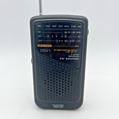 Electro Band 5 Band Receiver TV Sound Works Good Antenna Hand Held Radio