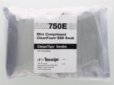 TX750E ESD Safe Mini Compressed Cleanroom Swabs 500 pack