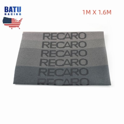 1M×1.6M JDM Gray Recaro Fabric Cloth For Car Seat Panel Armrest Decoration DIY