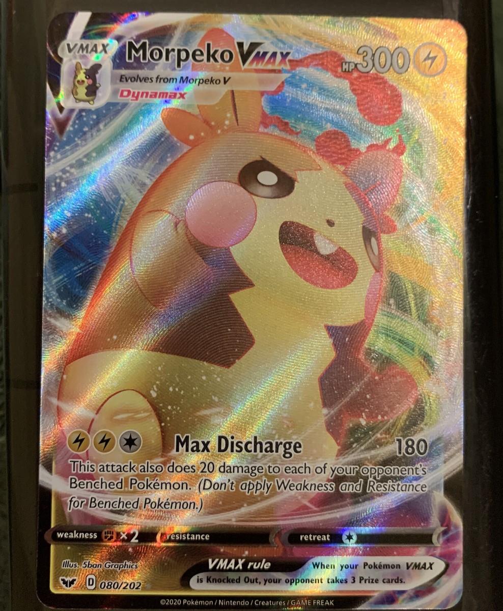 morpeko vmax pokemon card value 038/072 Shining Fates Holo Ultra Rare Full Art Ca Secret Rare Card Type 2021 Pokemon Morpeko VMAX -