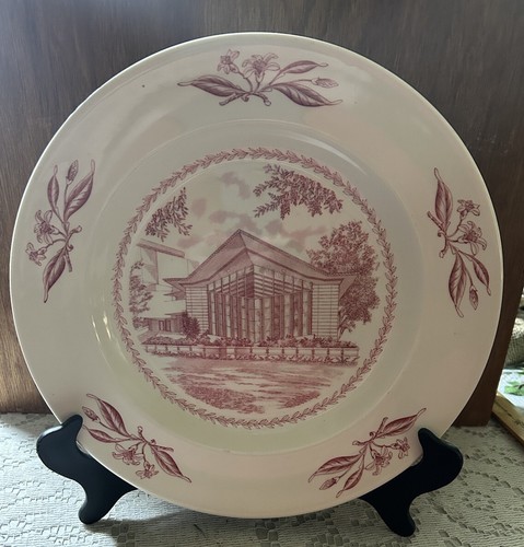 VTG Danforth And Pfeiffer Chapels Frank Lloyd Wright By Wedgwood Plate - Picture 2 of 16