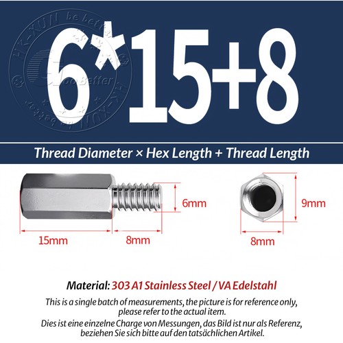 M2-M10 Male-Female Stainless Steel Hex Standoff Screw Spacer Pillar Hex Support - Picture 133 of 180