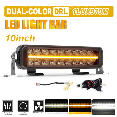 Osram Dual Row DRL LED Light Bar Spot Flood Work Driving Fog Lamp Offroad UTE4X4 - Picture 12 of 17