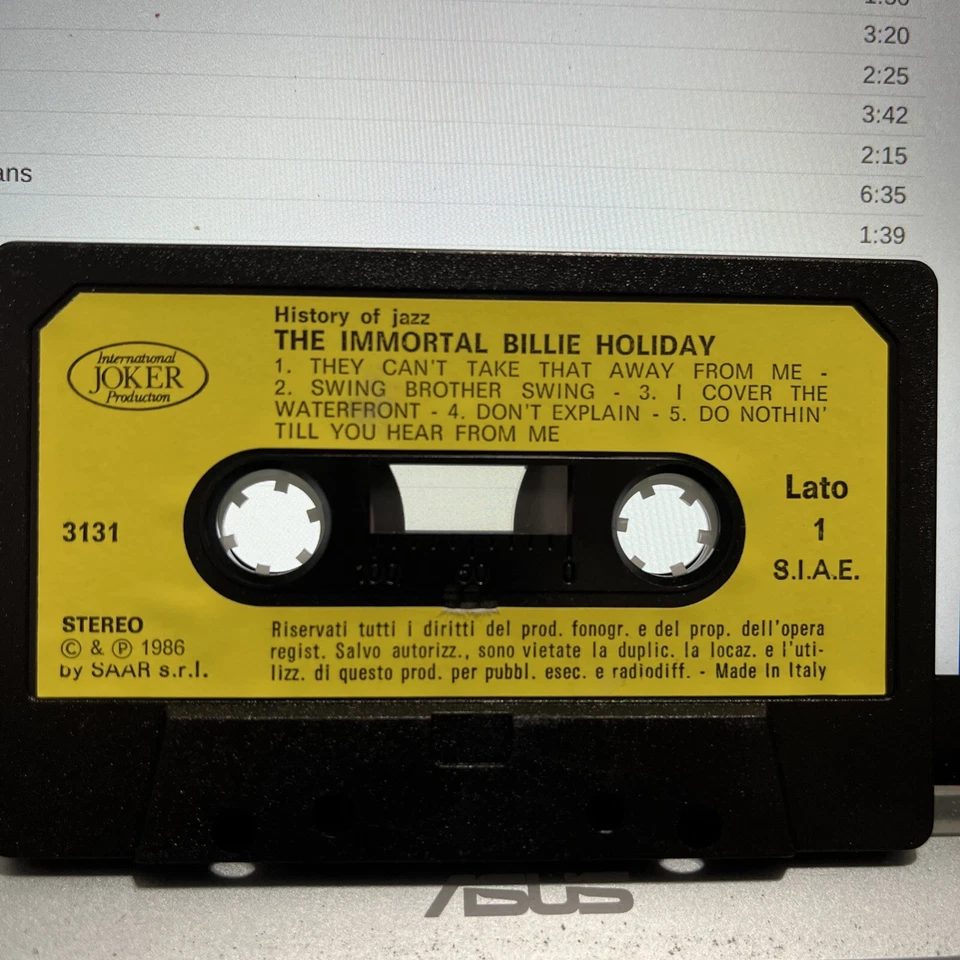 The Immortal Billie Holiday 1986 Compilation Cassette (rare) - Image 4 of 4