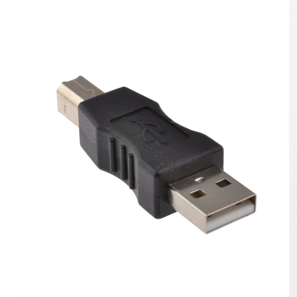USB 2.0 Type-A to Type-B Printer/Scanner Data Extension Adapter Male-Male - Image 2 of 4