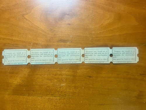 skee- ball Vintage coupons Atlantic City New Jersey 5 attached - Picture 3 of 4