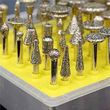 50x DIAMANT BESCHICHTETE ALUMINIUM  SCHAFTFRÄSER MINIBOHRER MINI FRÄSSTIFTE