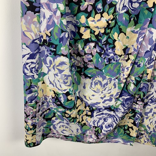 Vintage Laura Ashley Midi Skirt Floral Cotton Wrap Waist 29" Made in GB - Picture 2 of 9