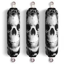 Dark Skull Shock Covers Bombardier Can Am DS 450 650 ATV (Set of 3) NEW