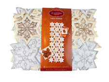 St Nicholas Square Christmas Holiday Snowflake Table Runner NEW 36"