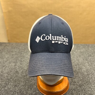 Columbia Sportswear PFG Logo Cap Adult Fitted L/XL Blue Mesh