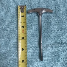 One Vintage 70s Ludwig Bass Drum T Tension Rod - 3 7/8   4 5/8  tip to tip 