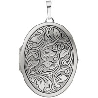 "Jobo \"38241\" Medaillon Oval 925 Sterling Silber Mattiert GeschwäRzt AnhäNger Zu"